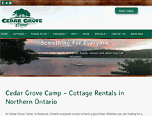 Tablet Screenshot of cedargrovecamp.com